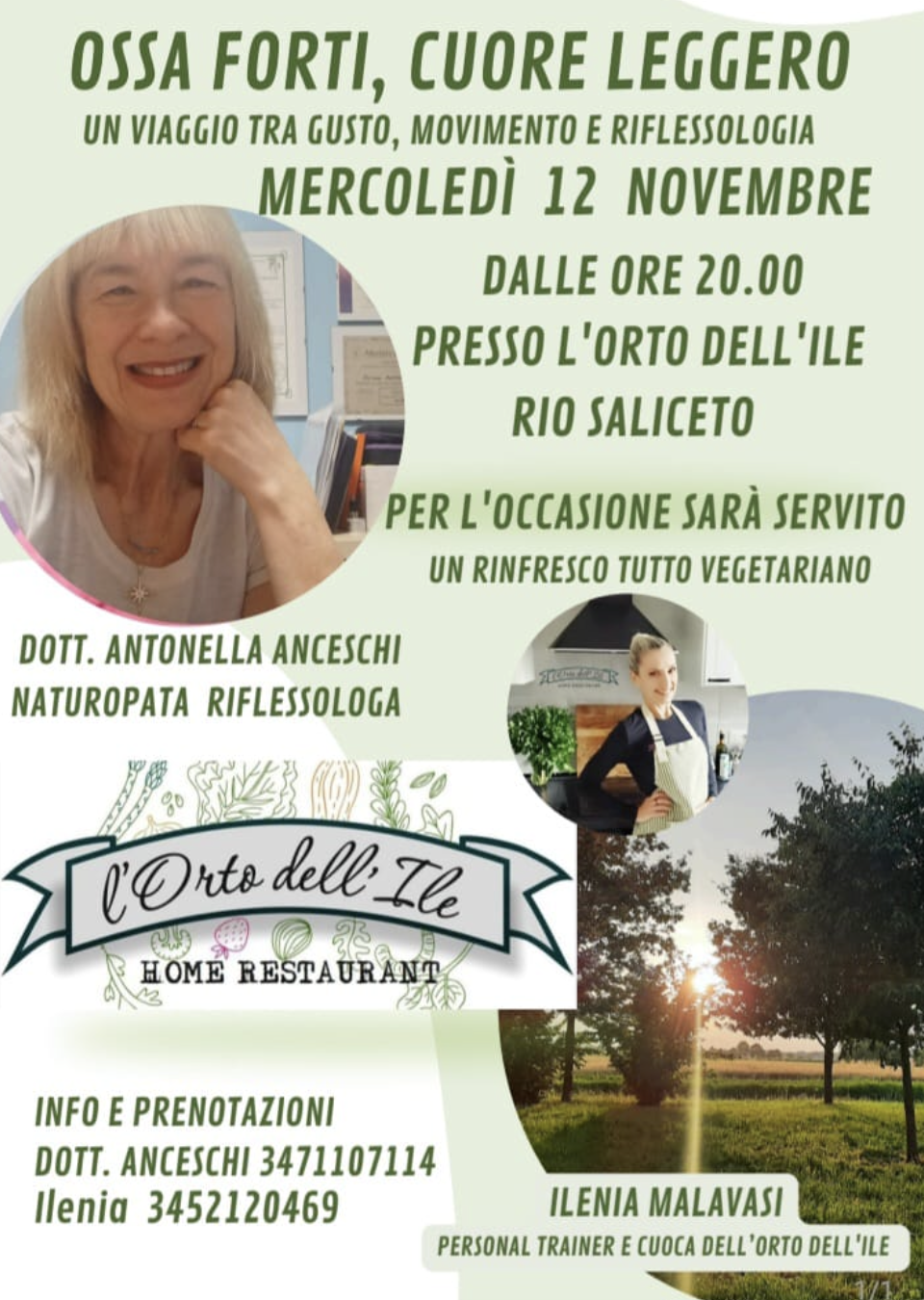 OSSA FORTI, CUORE LEGGERO MERCOLEDI' 12 NOVEMBRE 20,00-22,00 - NATUROPATA LIFE COACH ANTONELLA ANCESCHI - CARPI - MODENA - REGGIO - CONSULENZE ONLINE 